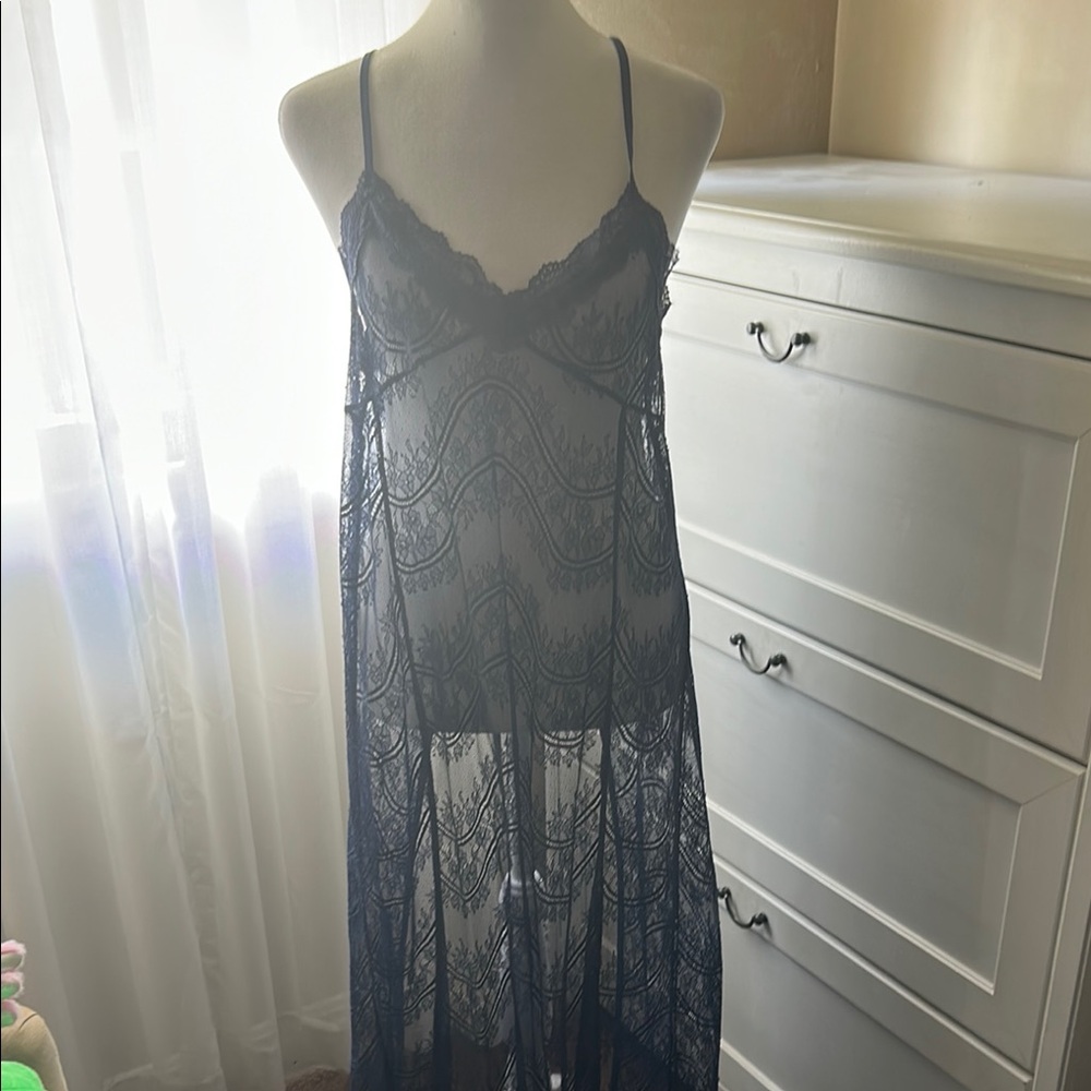 Elegant Lace Apron style Dress by Anthropologie